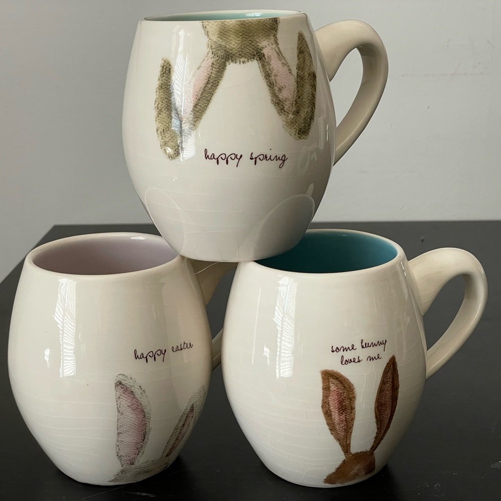 Rae Dunn Bunny Ear Mugs Set of 3